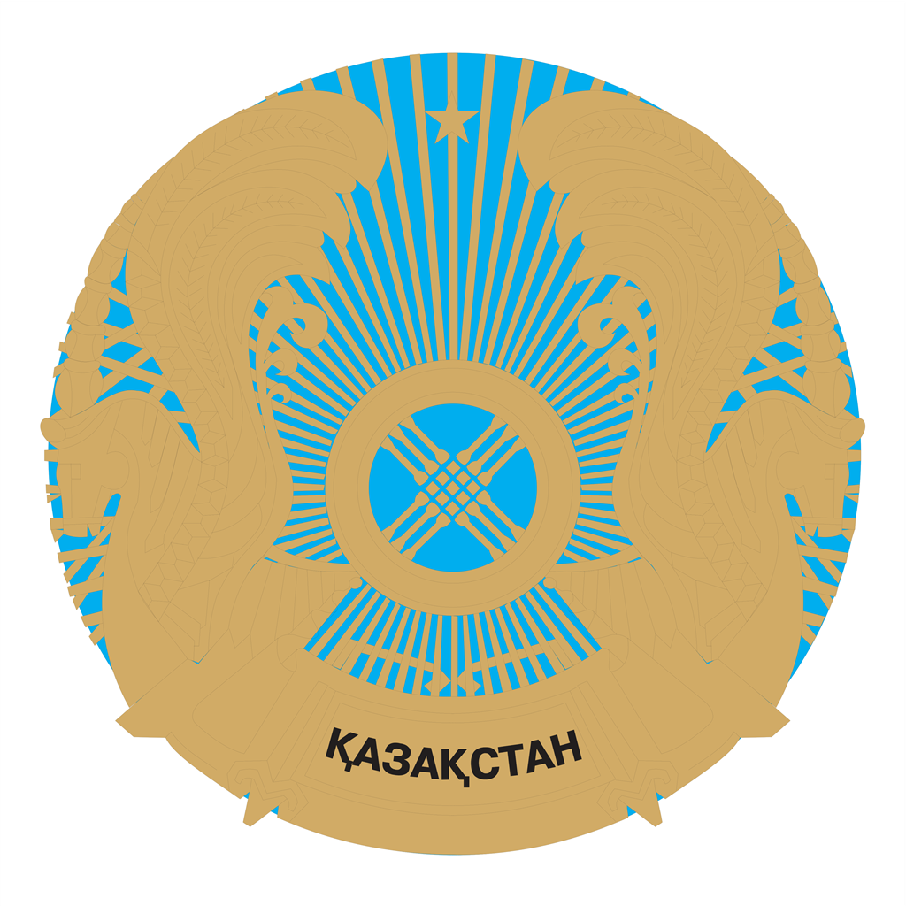 Kazakhstan logotype, transparent .png, medium, large