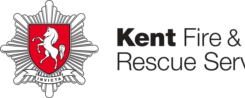 Kent Fire and Rescue Service logotype, transparent .png, medium, large