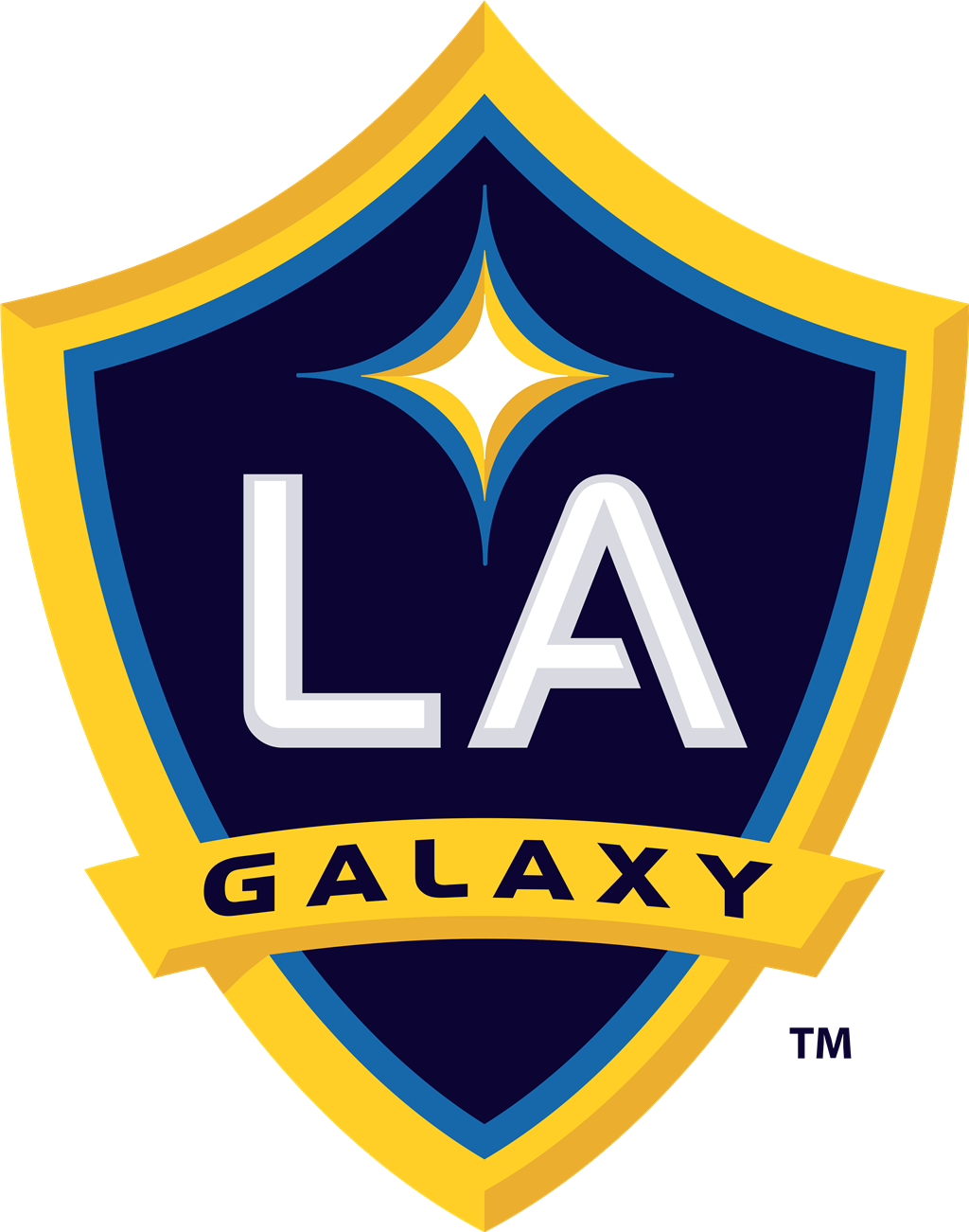 LA Galaxy logotype, transparent .png, medium, large