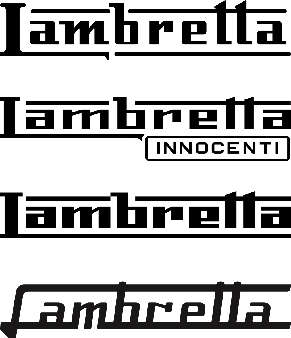 Lambretta logotype, transparent .png, medium, large