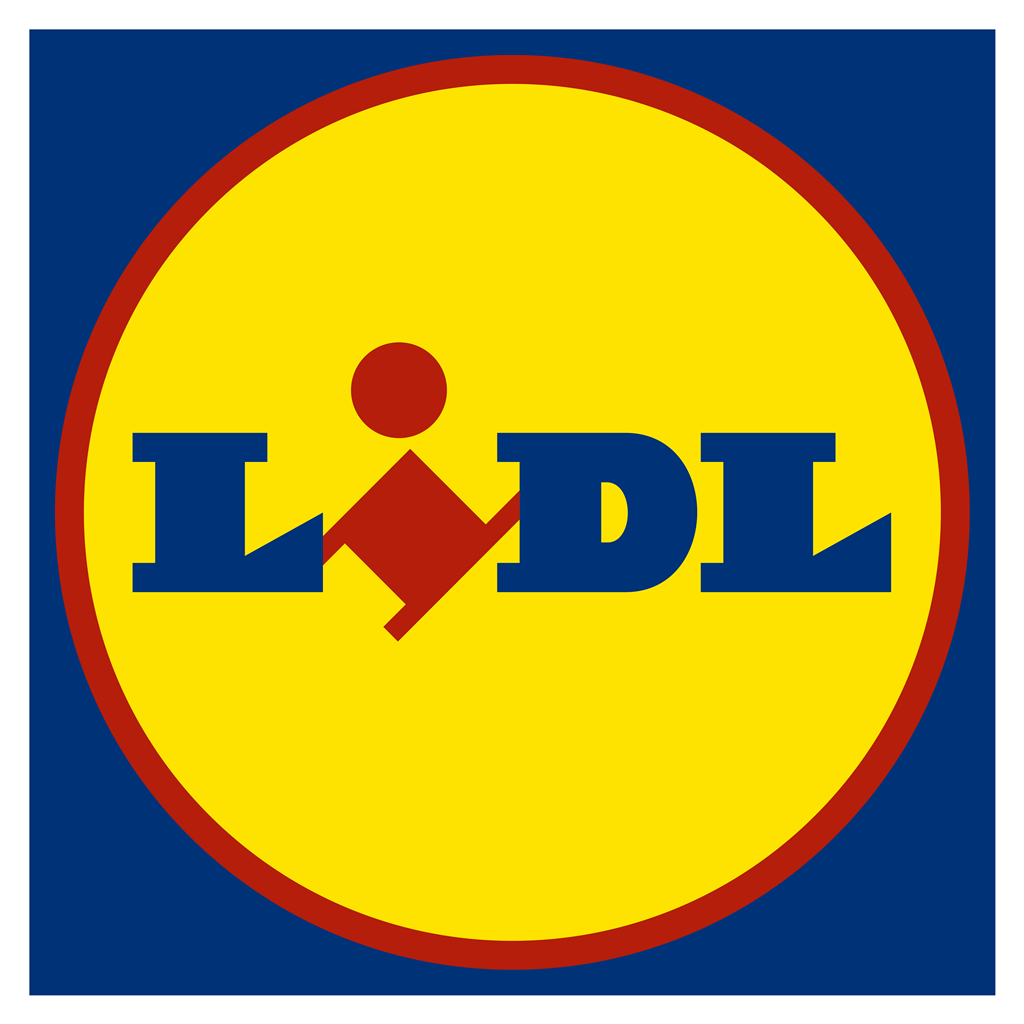 Lidl logotype, transparent .png, medium, large