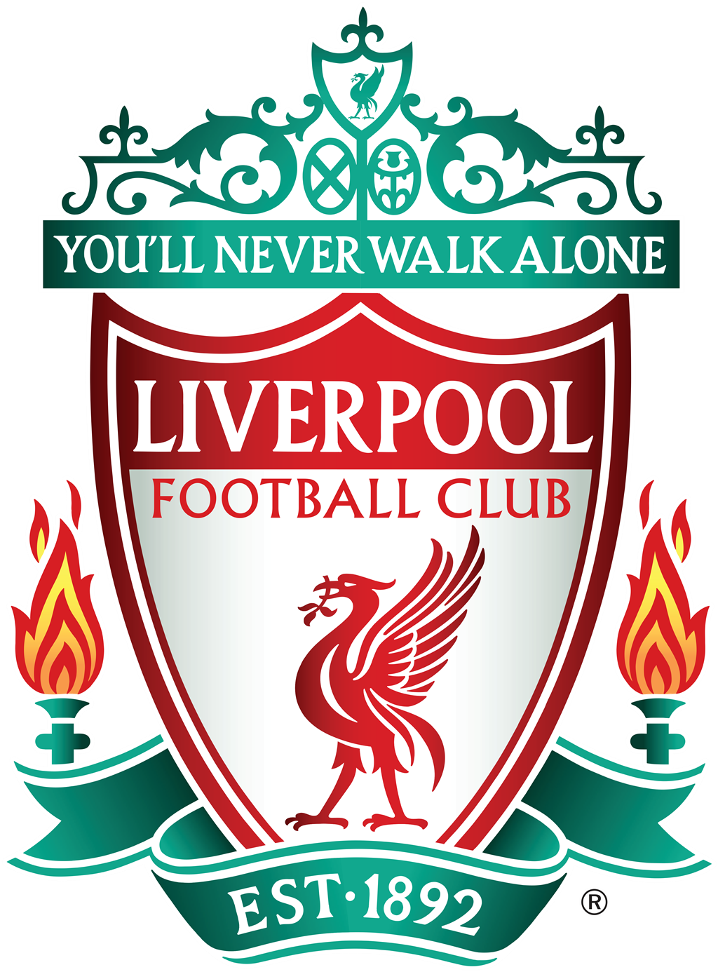Liverpool FC logotype, transparent .png, medium, large