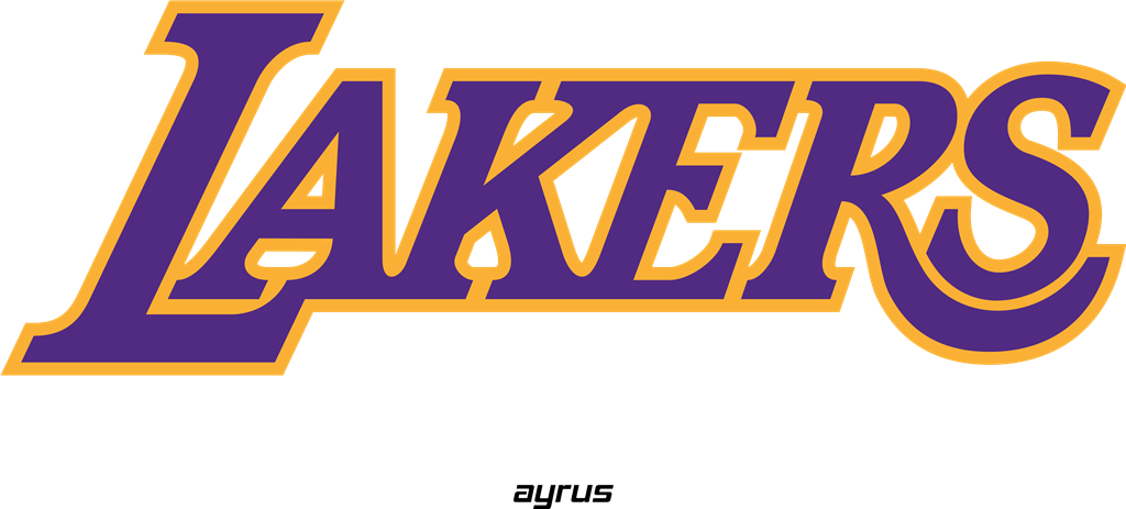 Los Angeles Lakers logotype, transparent .png, medium, large