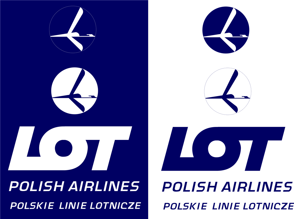 LOT Polish Airlines logotype, transparent .png, medium, large