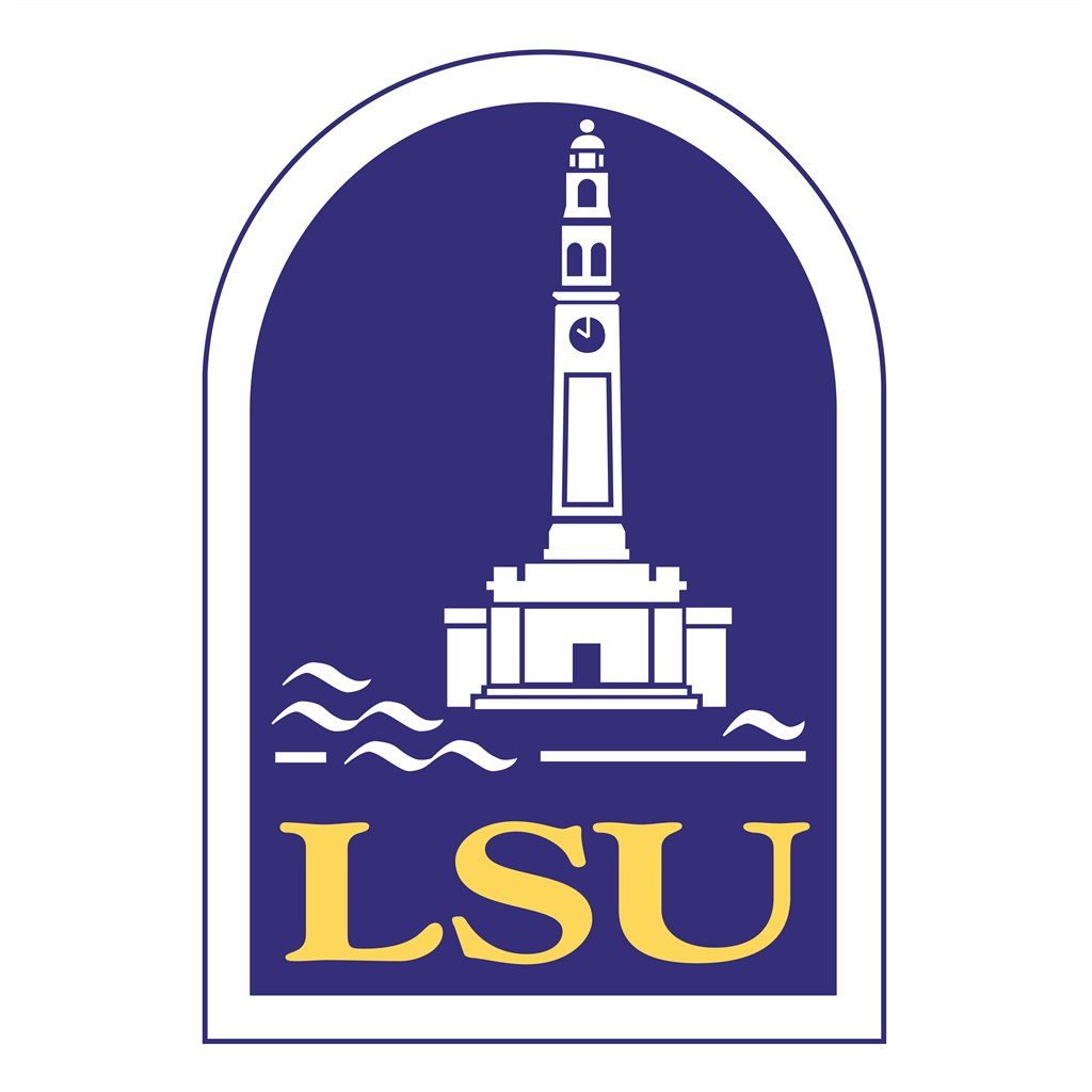 Louisiana State University logotype, transparent .png, medium, large