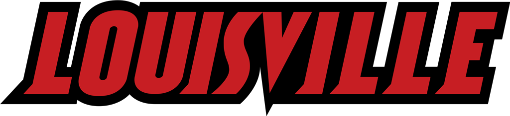 Louisville Cardinals logotype, transparent .png, medium, large