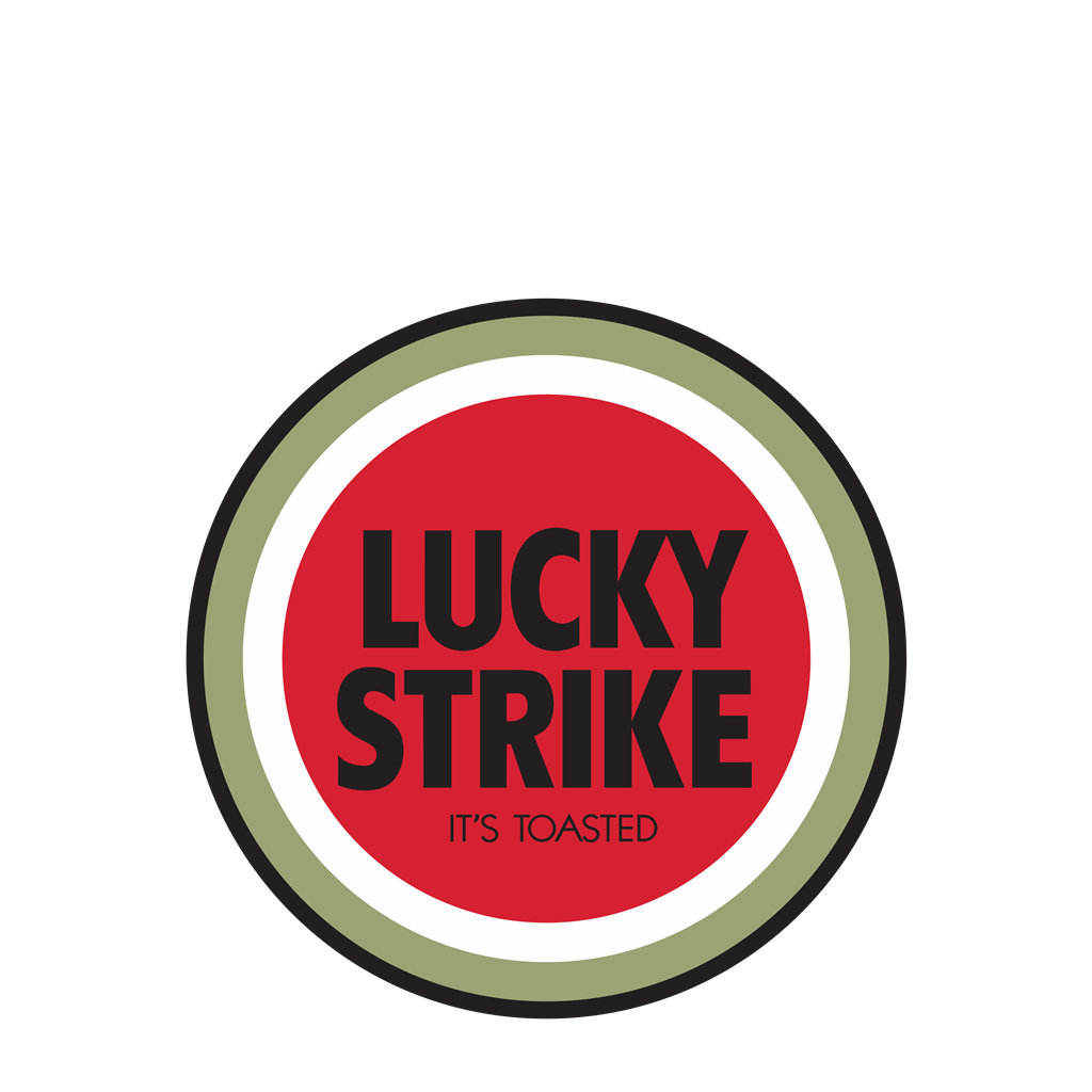 Lucky Strike logotype, transparent .png, medium, large