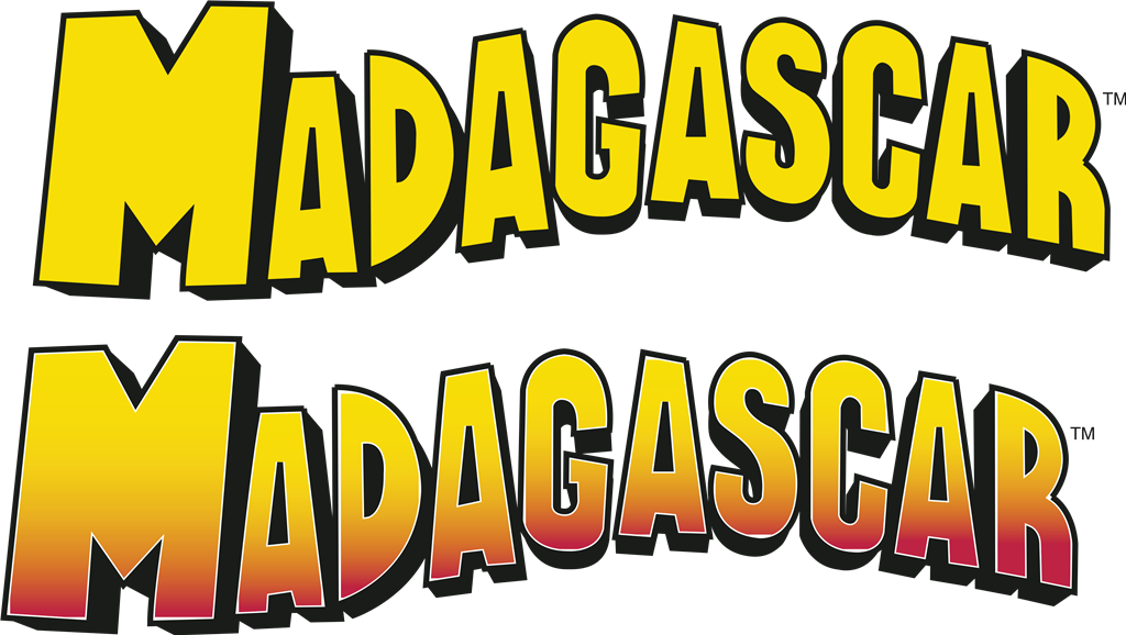 Madagascar logotype, transparent .png, medium, large
