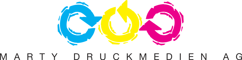 Marty Druckmedien AG logotype, transparent .png, medium, large