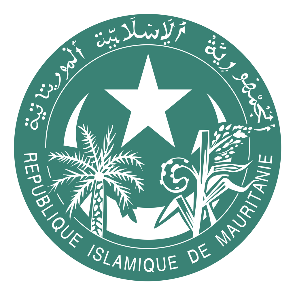 Mauritania logotype, transparent .png, medium, large
