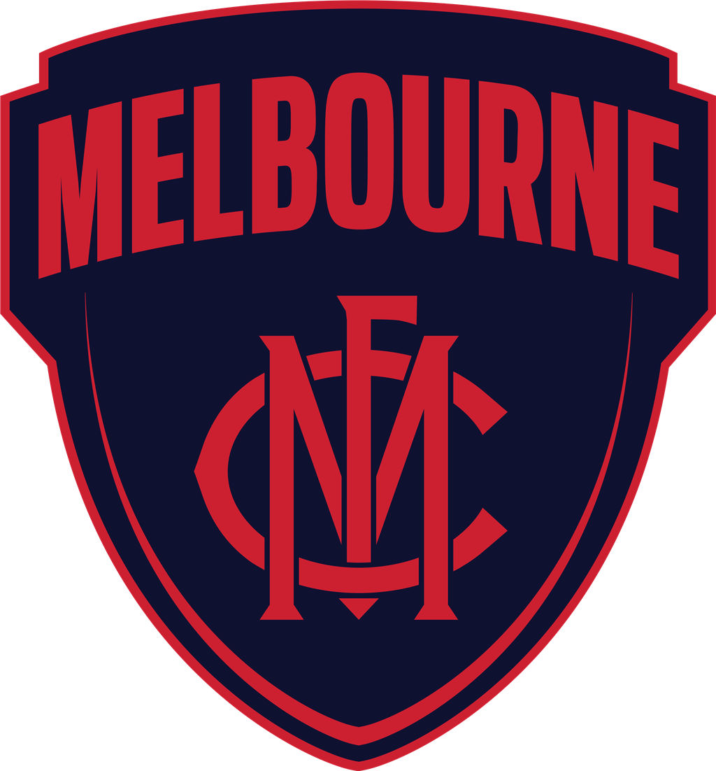 Melbourne Demons FC logotype, transparent .png, medium, large