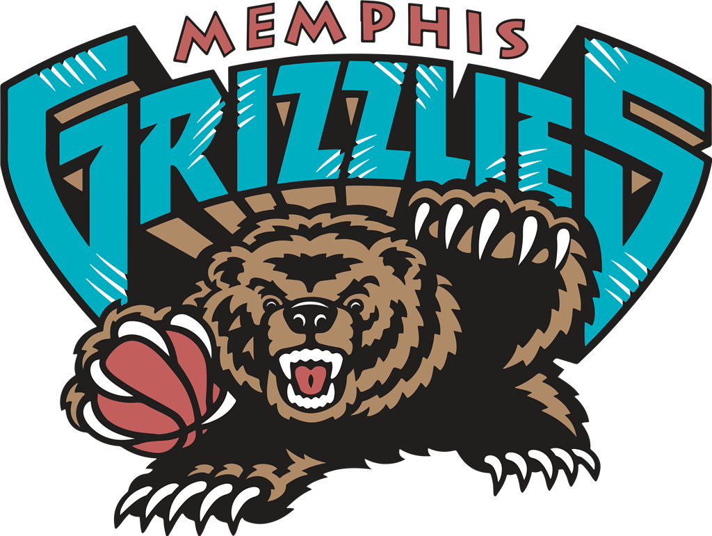 Memphis Grizzlies logotype, transparent .png, medium, large