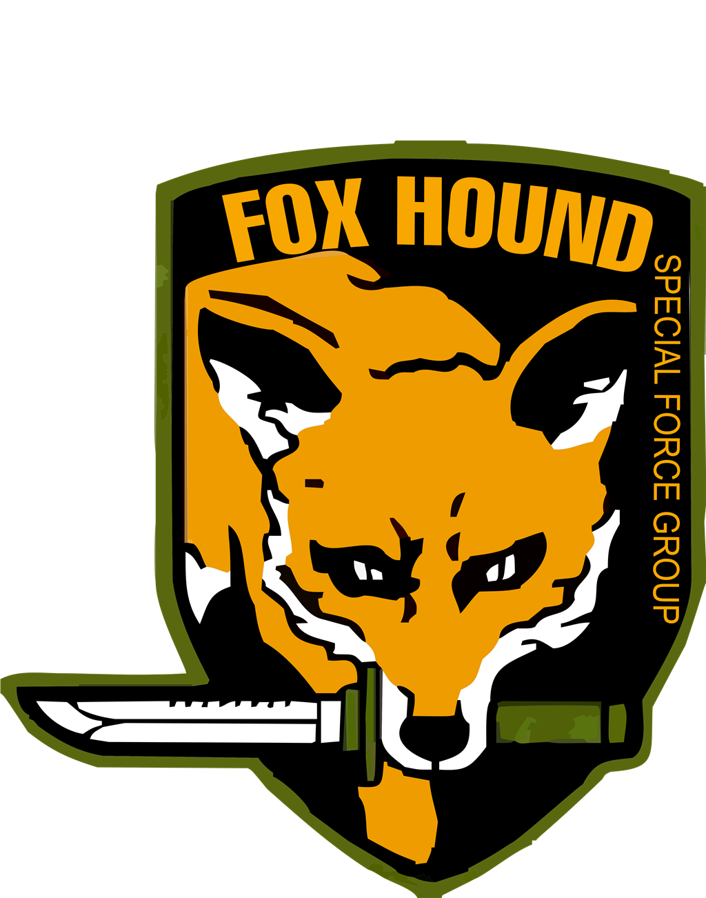 Metal Gear Solid Foxhound logotype, transparent .png, medium, large