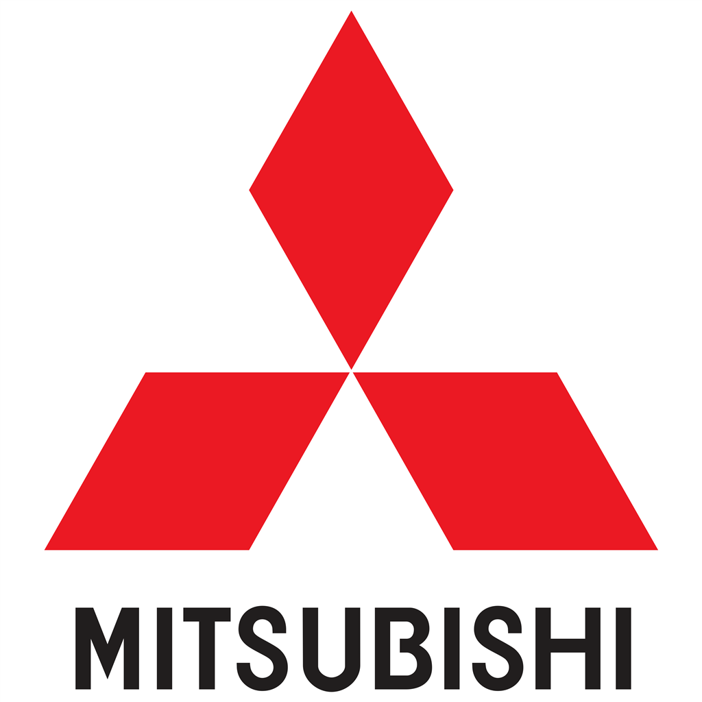 Mitsubishi logotype, transparent .png, medium, large