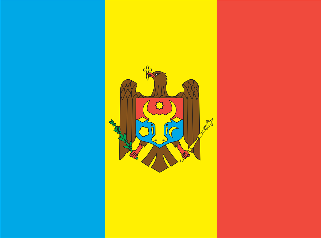 Moldova logotype, transparent .png, medium, large