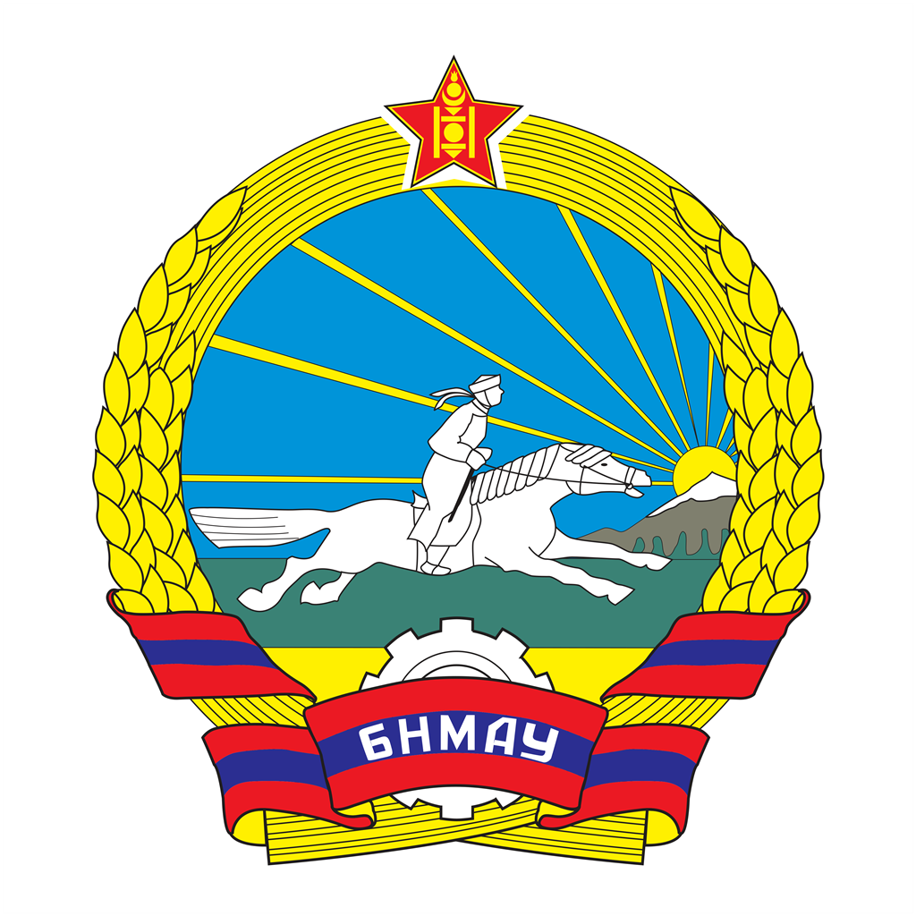 Mongolia logotype, transparent .png, medium, large