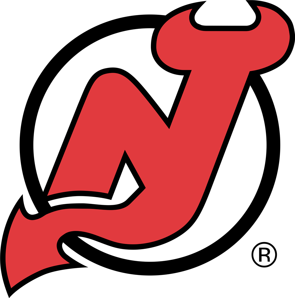 New Jersey Devils logotype, transparent .png, medium, large