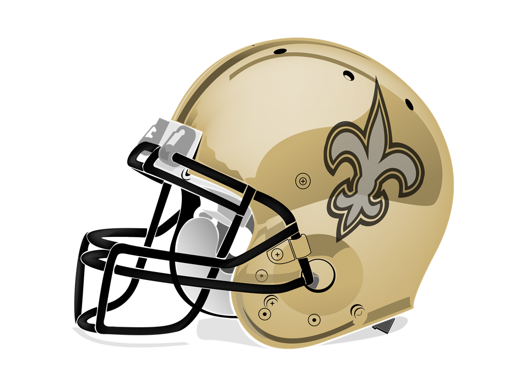 New Orleans Saints logotype, transparent .png, medium, large