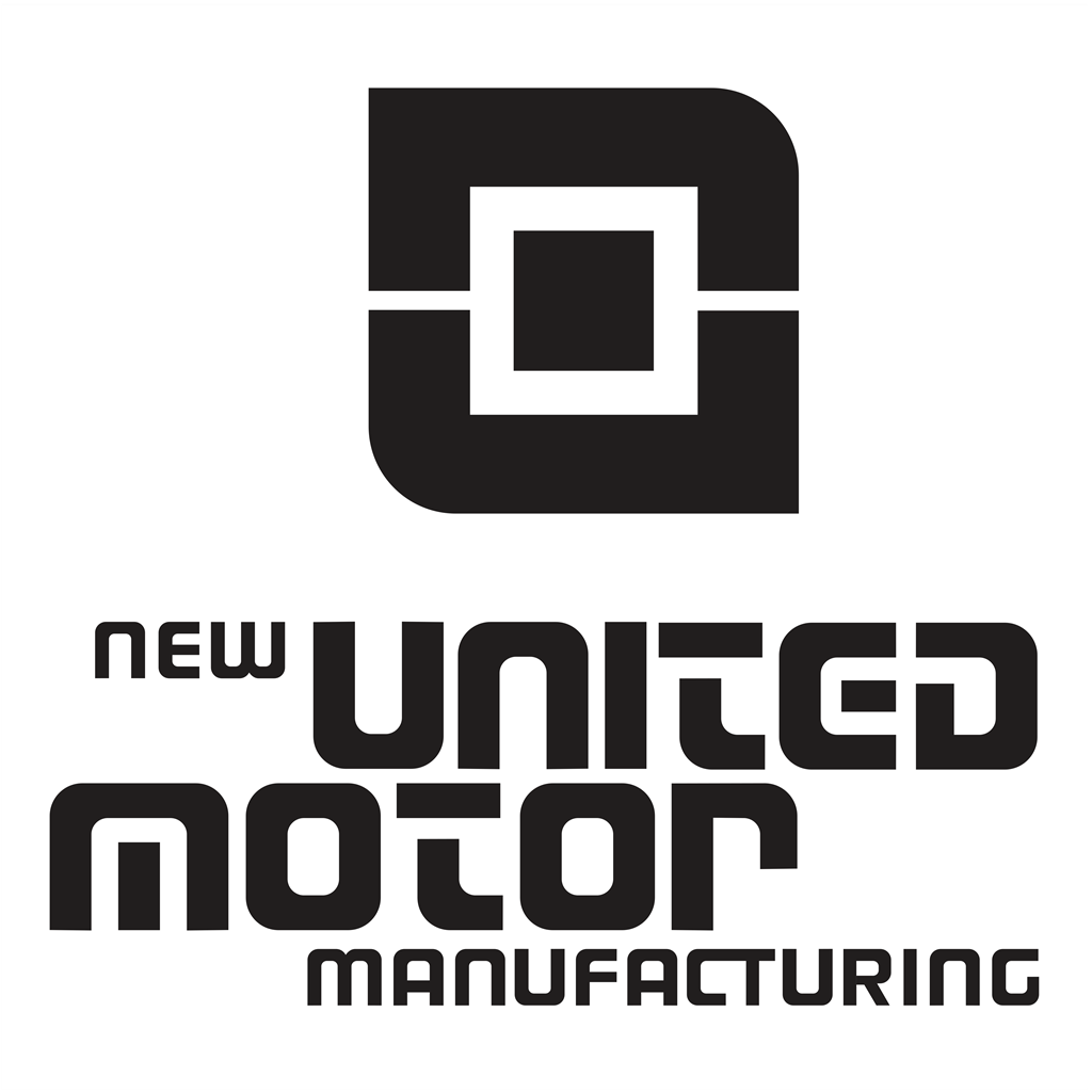 New United Motor Manufacturing logotype, transparent .png, medium, large