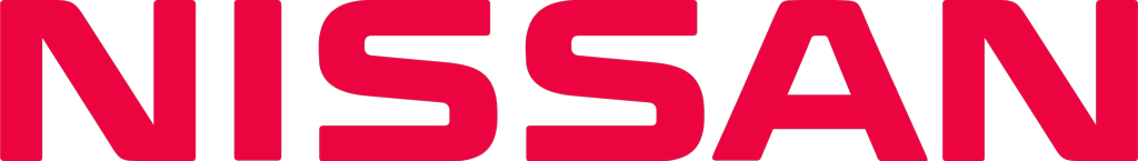 Nissan - red text logotype, transparent .png, medium, large