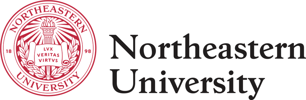 Northeastern University logotype, transparent .png, medium, large