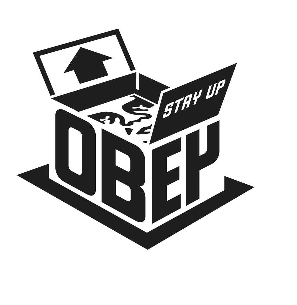 Obey logotype, transparent .png, medium, large