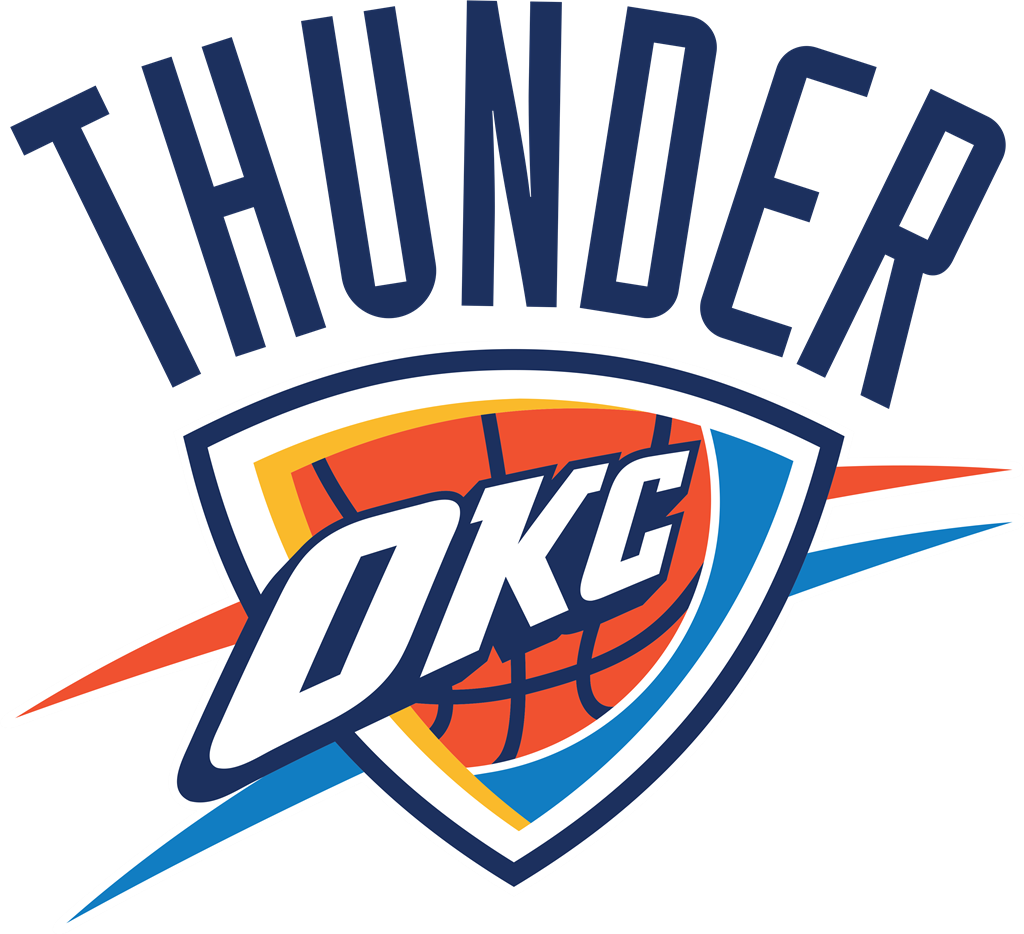 Oklahoma City Thunder logotype, transparent .png, medium, large
