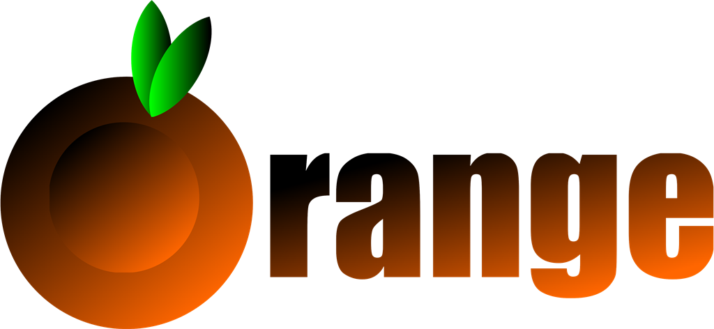 Orange logotype, transparent .png, medium, large
