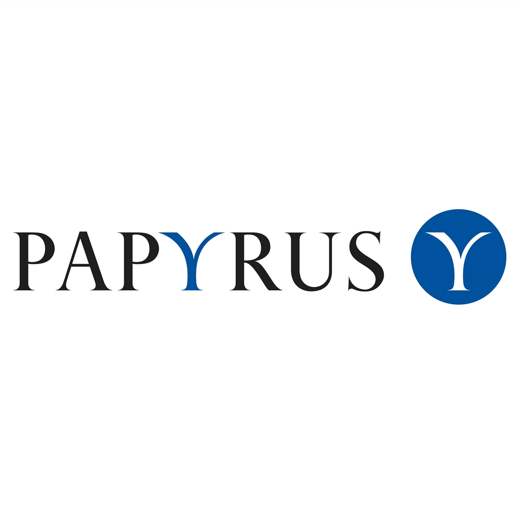Papyrus logotype, transparent .png, medium, large