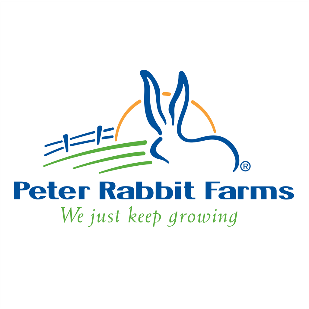 Peter Rabbit Farms logotype, transparent .png, medium, large