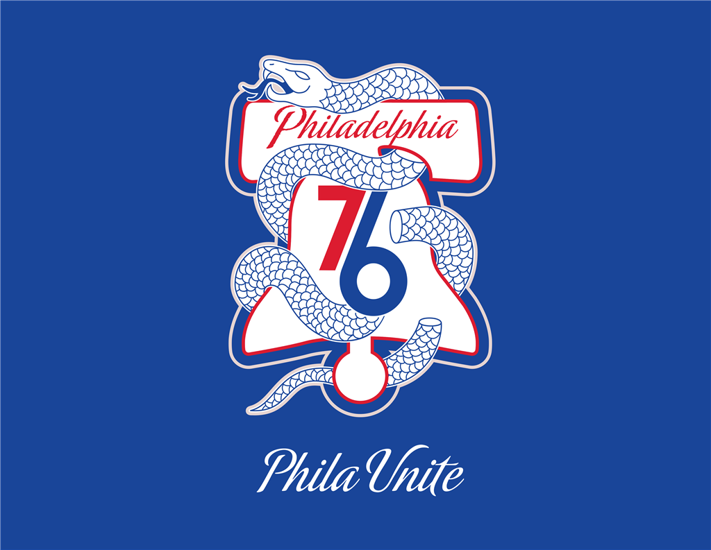 Philadelphia 76ers logotype, transparent .png, medium, large