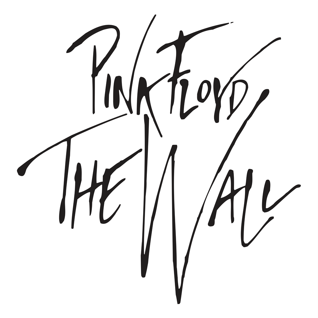 Pink Floyd The Wall logotype, transparent .png, medium, large