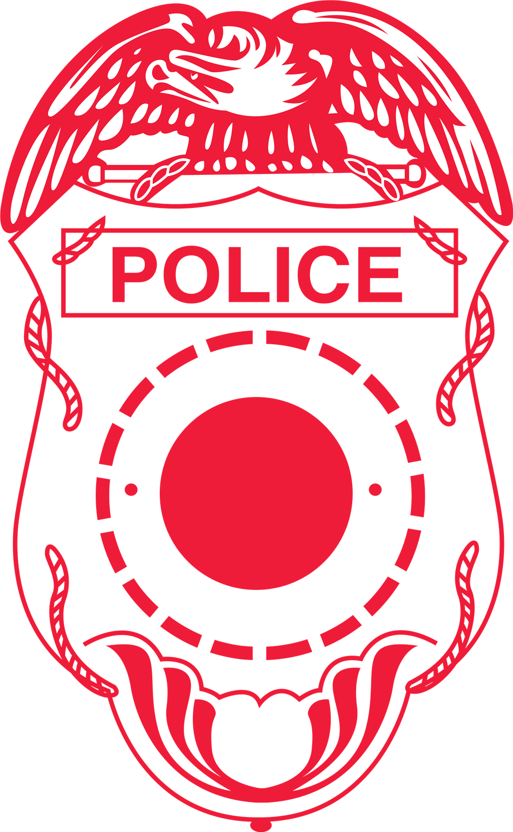 Police logotype, transparent .png, medium, large
