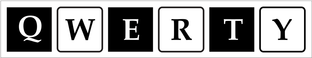 Qwerty logotype, transparent .png, medium, large