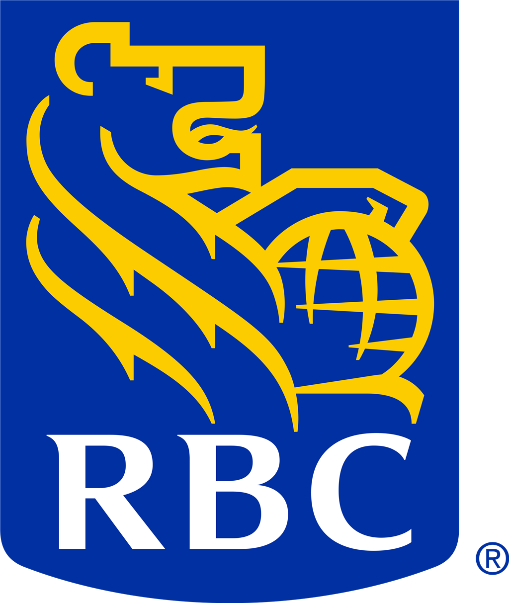 RBC Royal Bank of Canada logotype, transparent .png, medium, large