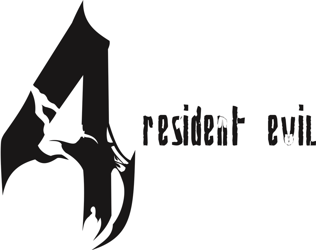 Resident Evil 4 logotype, transparent .png, medium, large