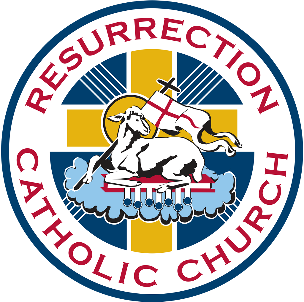 Resurrection Catholic Church logotype, transparent .png, medium, large