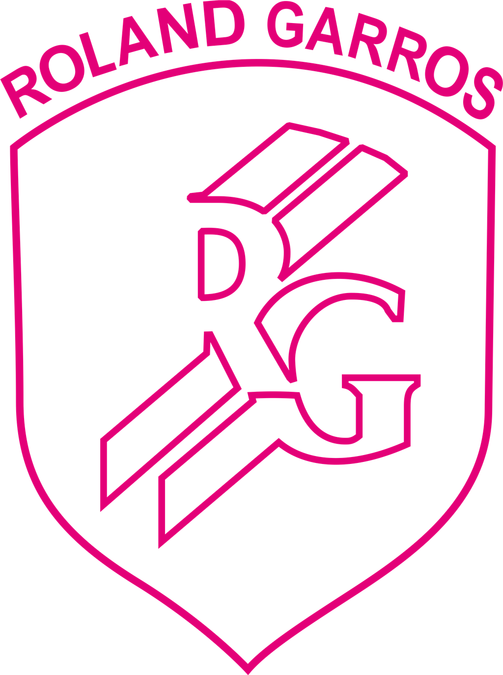 Roland Garros logotype, transparent .png, medium, large