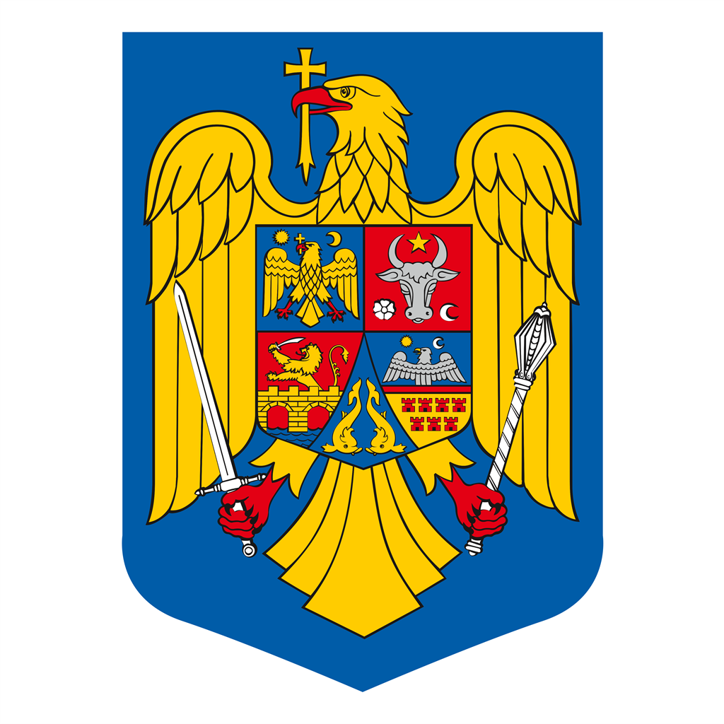 Romania logotype, transparent .png, medium, large