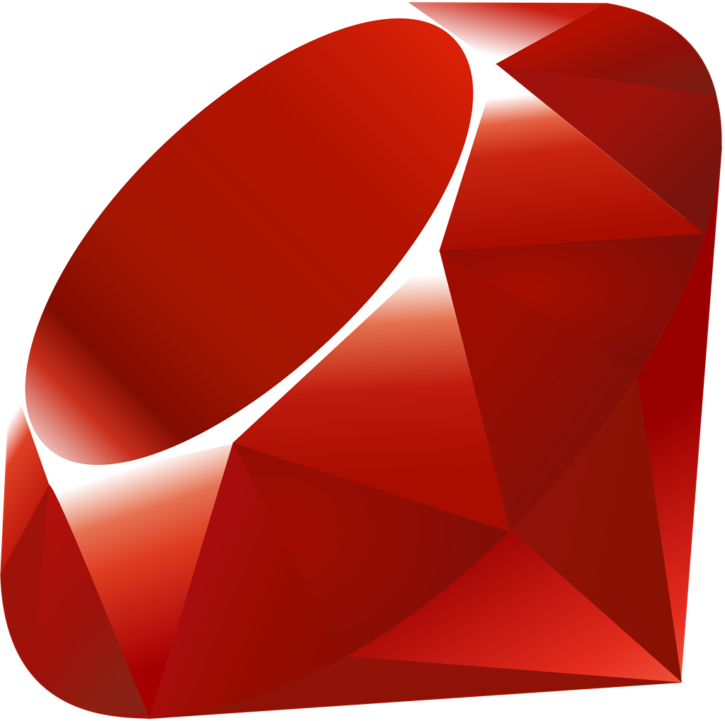 Ruby logotype, transparent .png, medium, large