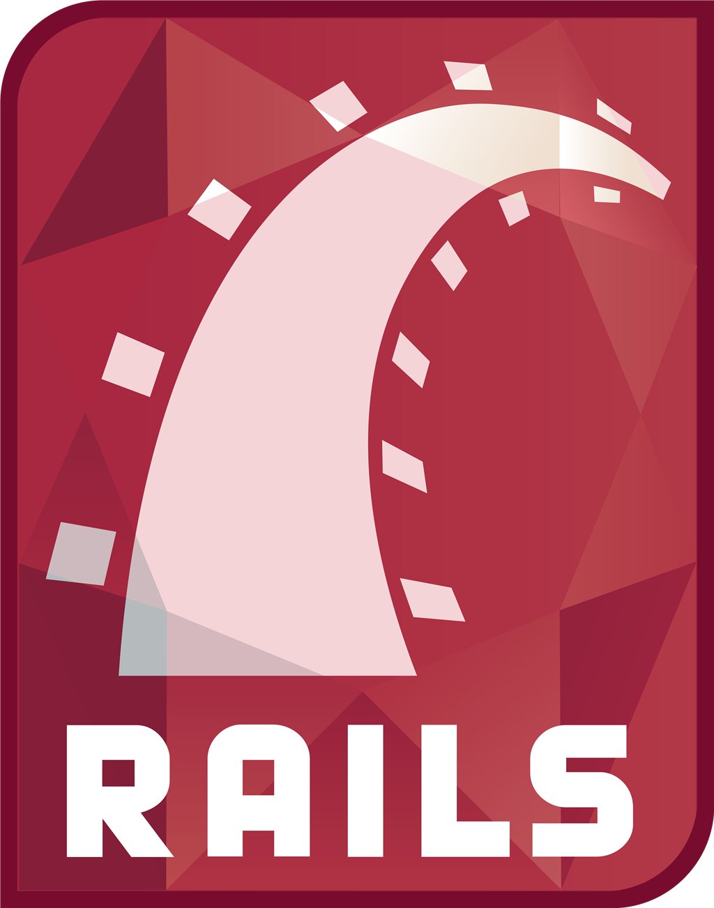 Ruby on Rails logotype, transparent .png, medium, large