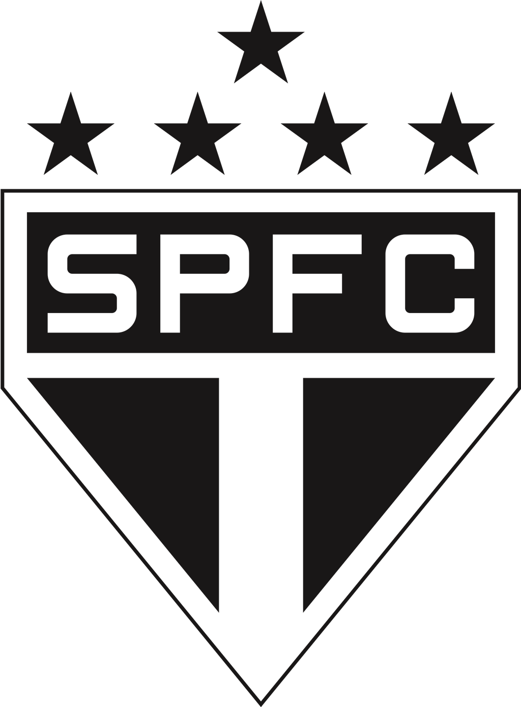 Sao Paulo Futebol Clube logotype, transparent .png, medium, large