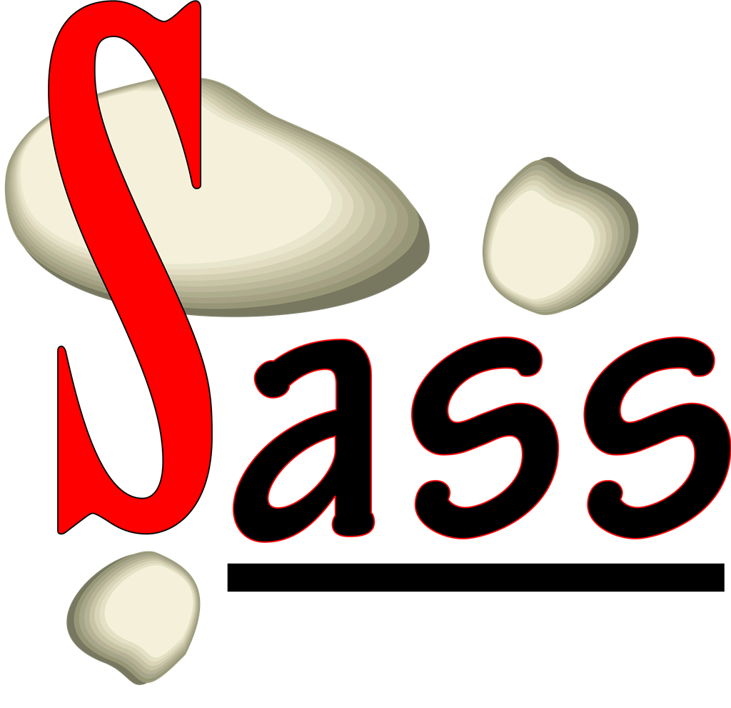 Sass logotype, transparent .png, medium, large