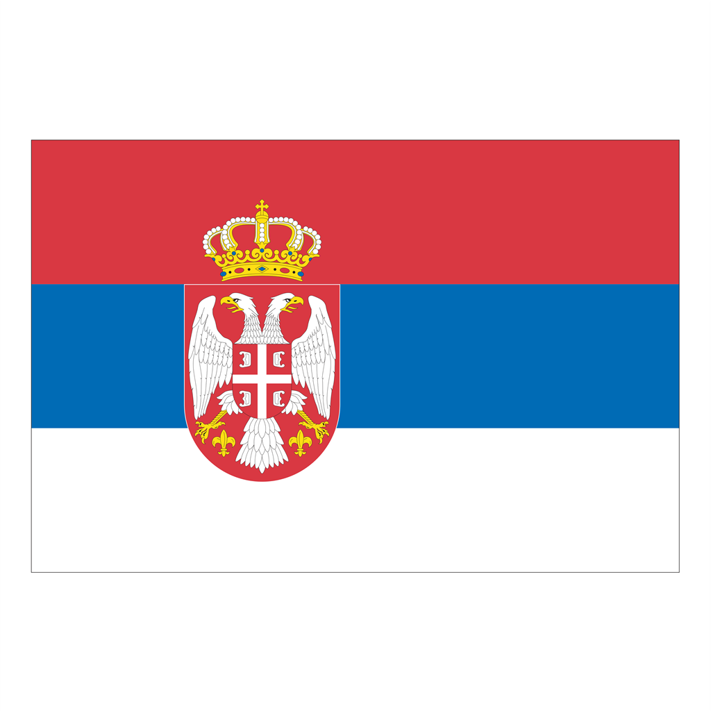 Serbia logotype, transparent .png, medium, large