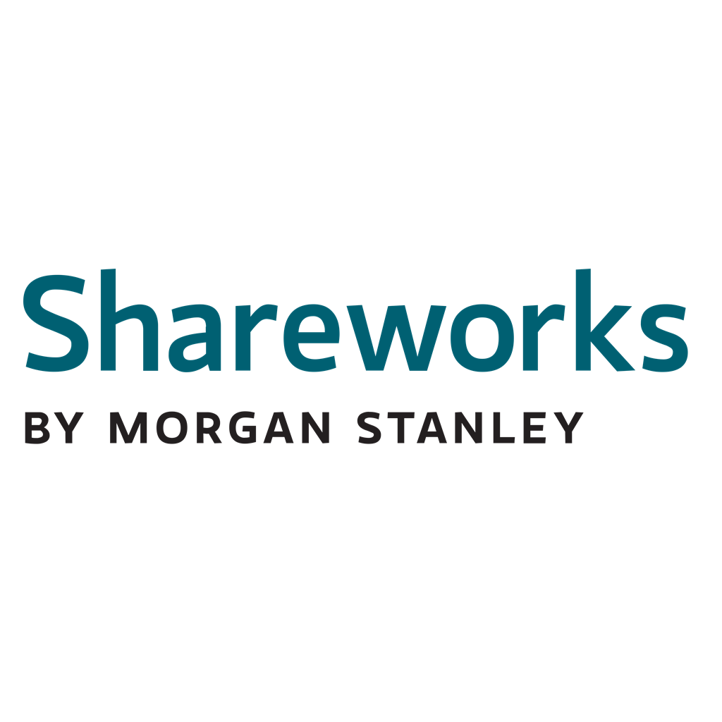 Shareworks by Morgan Stanley logotype, transparent .png, medium, large