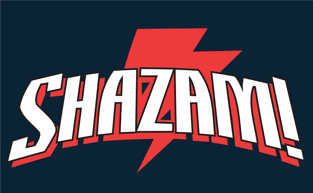 Shazam logotype, transparent .png, medium, large