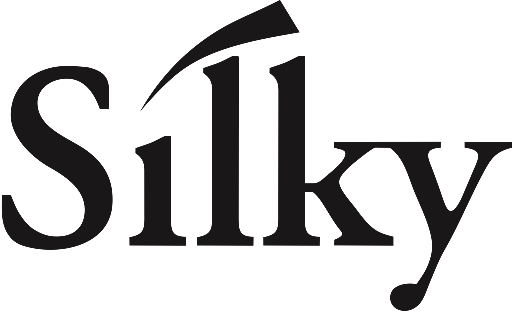 Silky logotype, transparent .png, medium, large