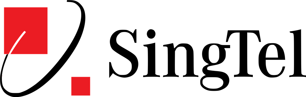 Singtel logotype, transparent .png, medium, large