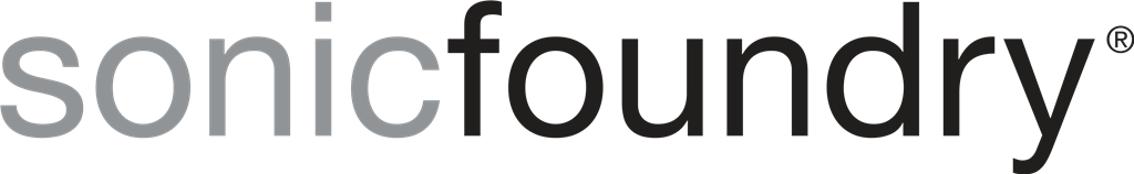 Sonic Foundry logotype, transparent .png, medium, large