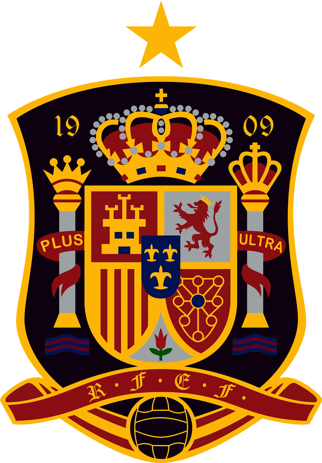 Spain national football team logotype, transparent .png, medium, large
